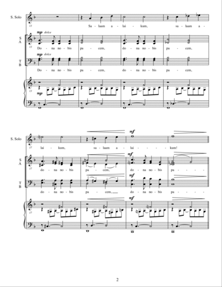 A Hymn for Peace 4-Part scores gallery preview page 2