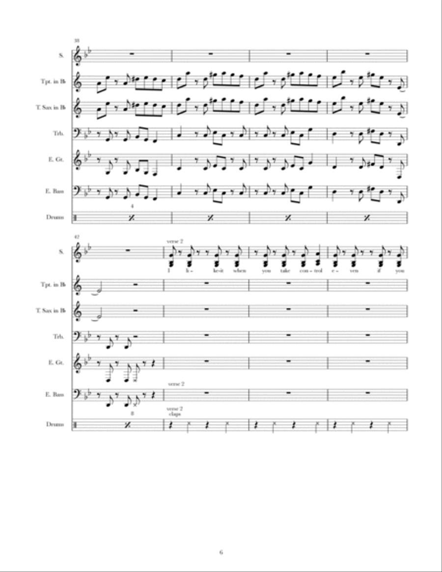 Bad Guy - Score Only Jazz Ensemble scores gallery preview page 6