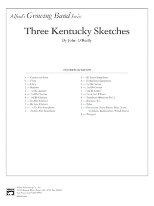 Three Kentucky Sketches: Score