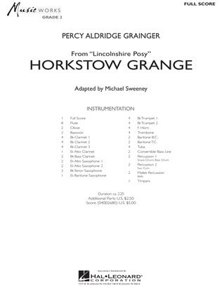 Book cover for Horkstow Grange - Full Score