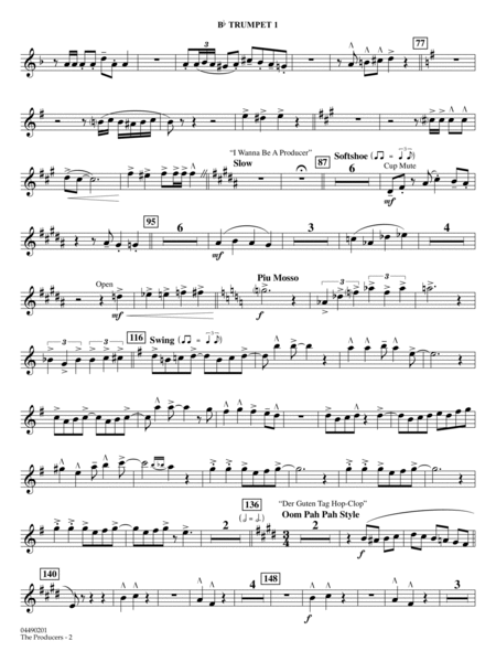 The Producers (arr. Ted Ricketts) - Bb Trumpet 1