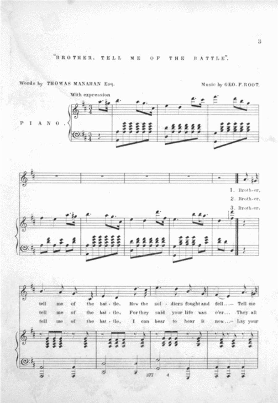 Brother Tell Me of the Battle. Song & Chorus Choir scores gallery preview page 2
