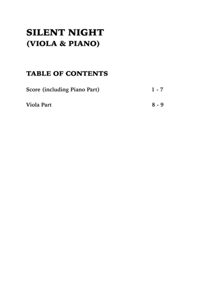 Silent Night (Viola and Piano) image number null
