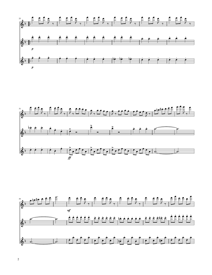 Carol of The Bells - Flute Trio Flute Trio scores gallery preview page 2