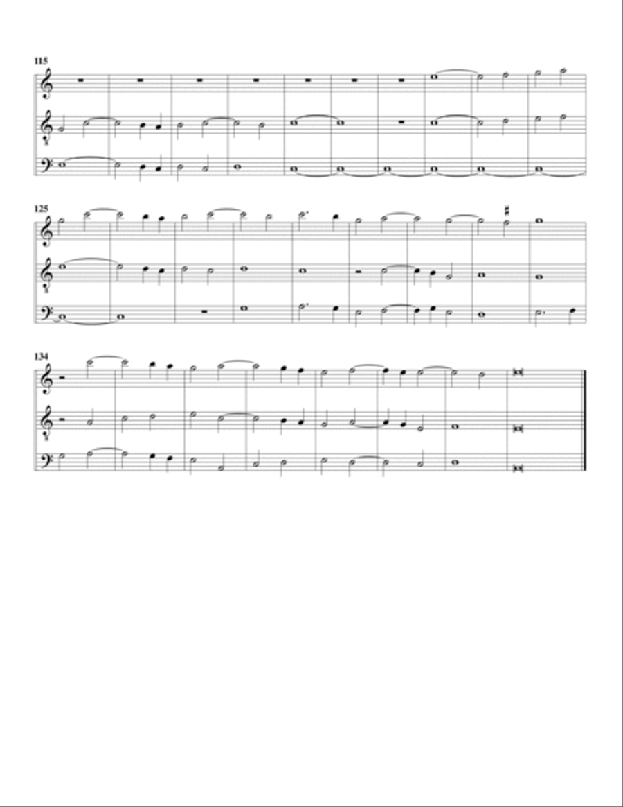 Instrumental trio no.54 (no title) (arrangement for 3 recorders) Recorder scores gallery preview page 4