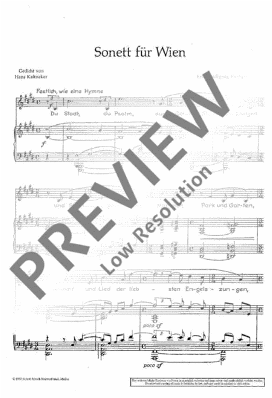 Sonett für Wien Mezzo-Soprano Voice scores gallery preview page 5