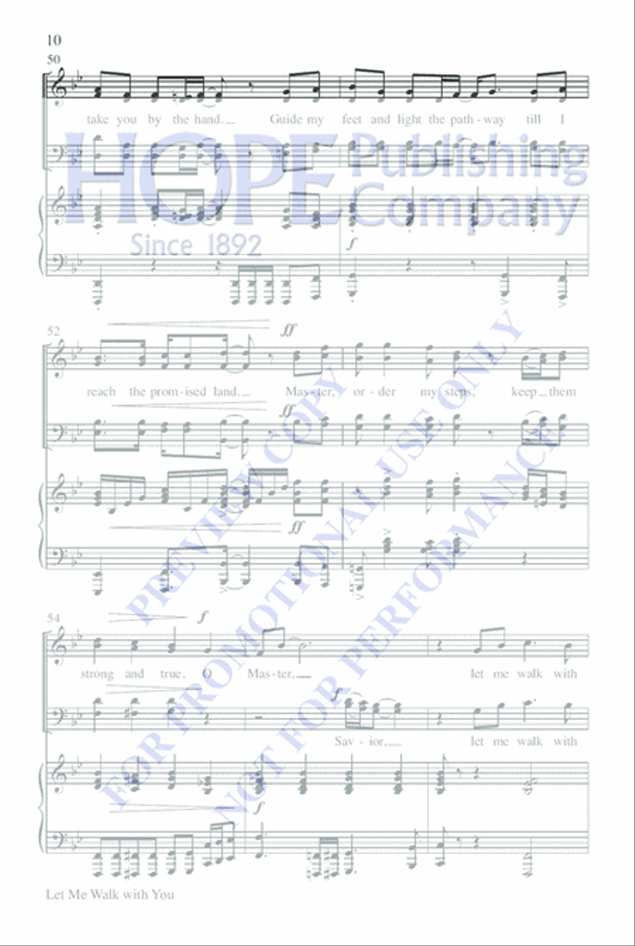 Let Me Walk with You 4-Part scores gallery preview page 10