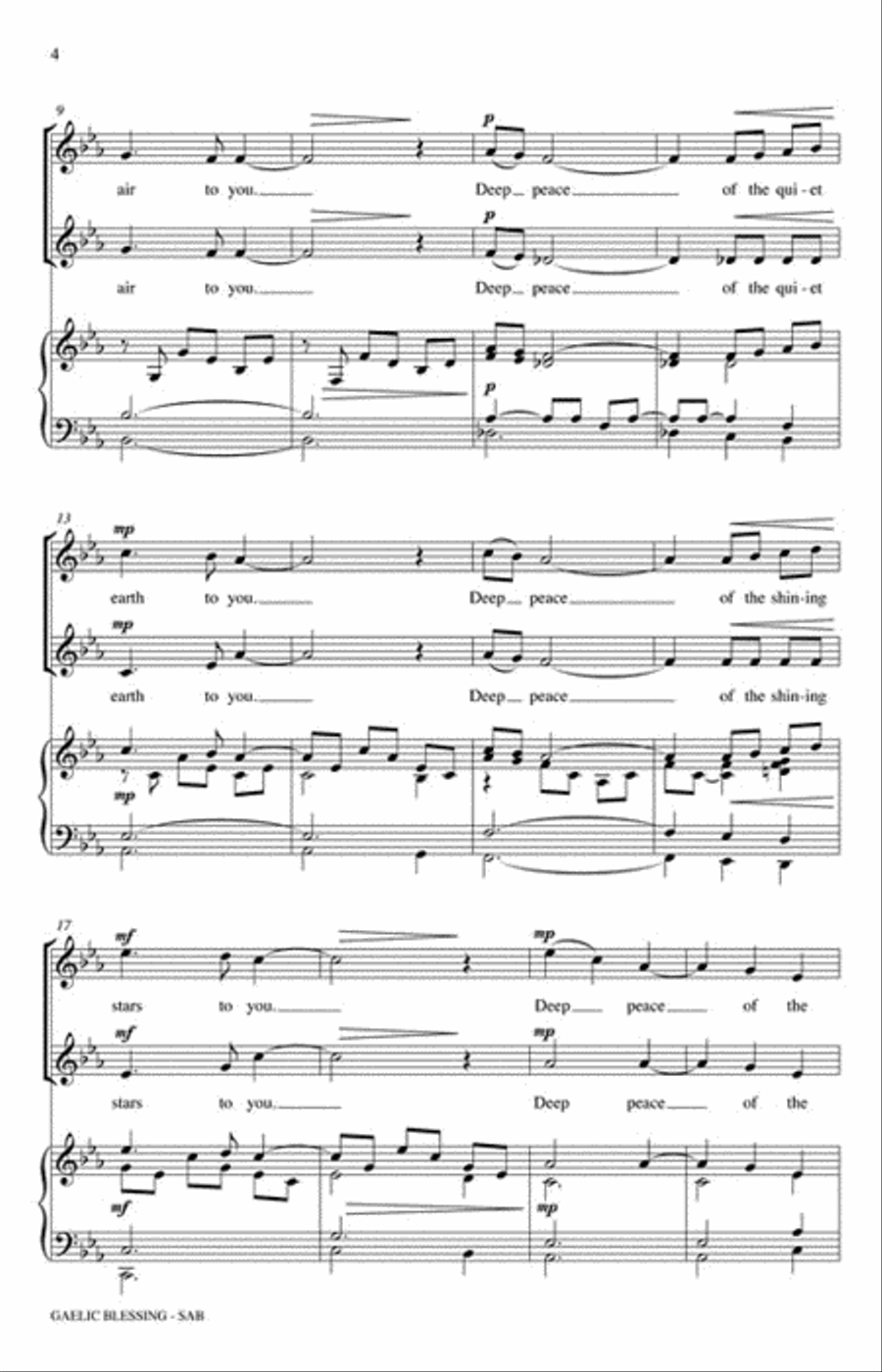 Gaelic Blessing 3-Part scores gallery preview page 3