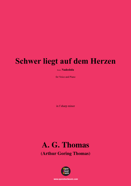 A. G. Thomas-Schwer liegt auf dem Herzen,from Nadeshda,in f sharp minor image number null