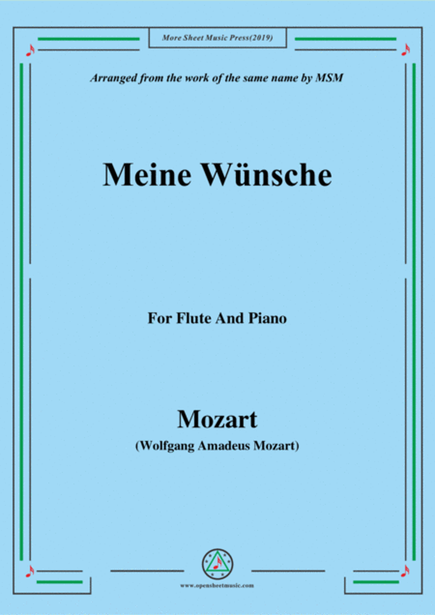 Mozart-Meine wünsche,for Flute and Piano image number null