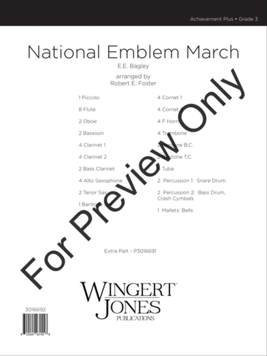 National Emblem March Concert Band scores gallery preview page 2