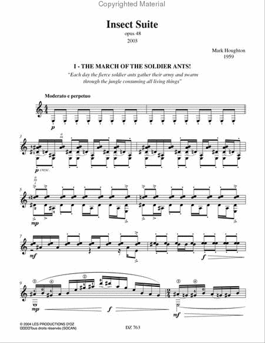 Insect Suite Classical Guitar scores gallery preview page 2