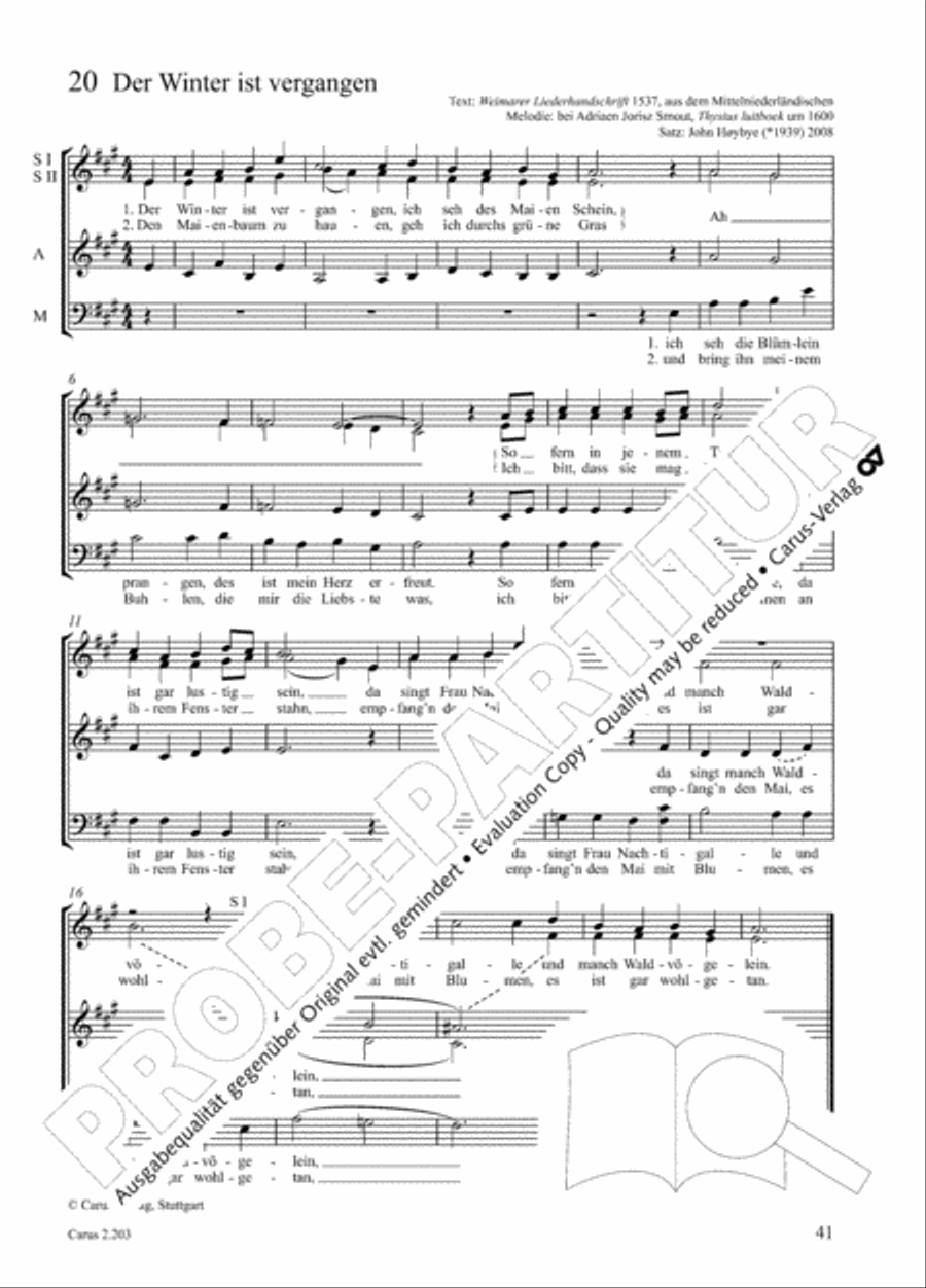 Loreley. Folk songs for choir (Loreley. Volkslieder fur Chor) Choir scores gallery preview page 48