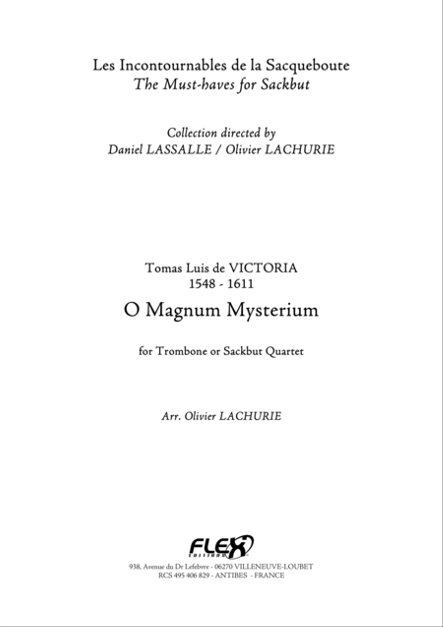 O Magnum Mysterium Trombone Quartet scores gallery preview page 1