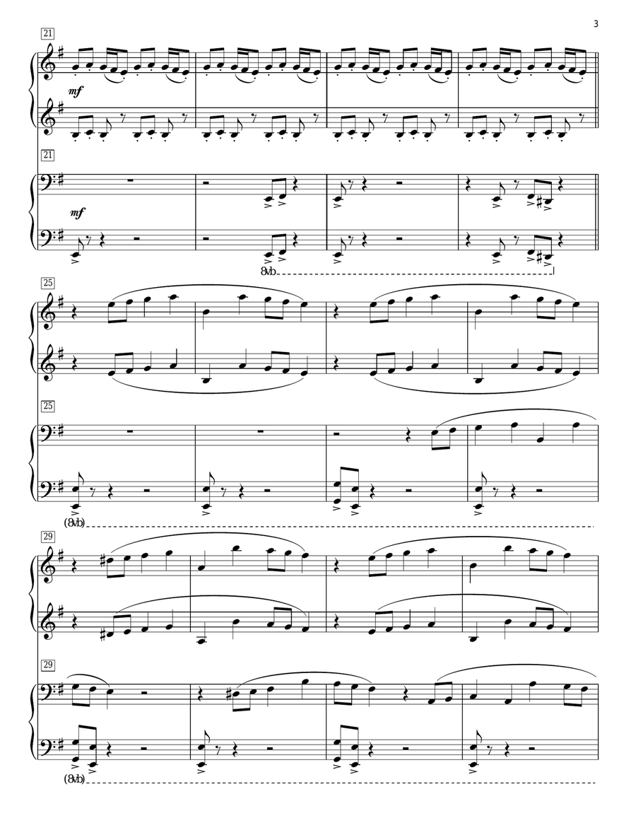 Duel Of The Fates (from Star Wars: The Phantom Menace) (arr. Phillip Keveren) Piano Duet scores gallery preview page 3