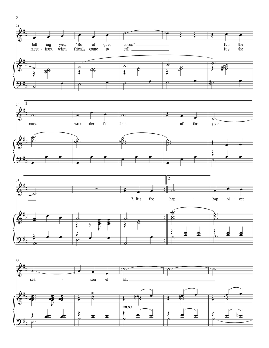 The Most Wonderful Time Of The Year High Voice scores gallery preview page 2