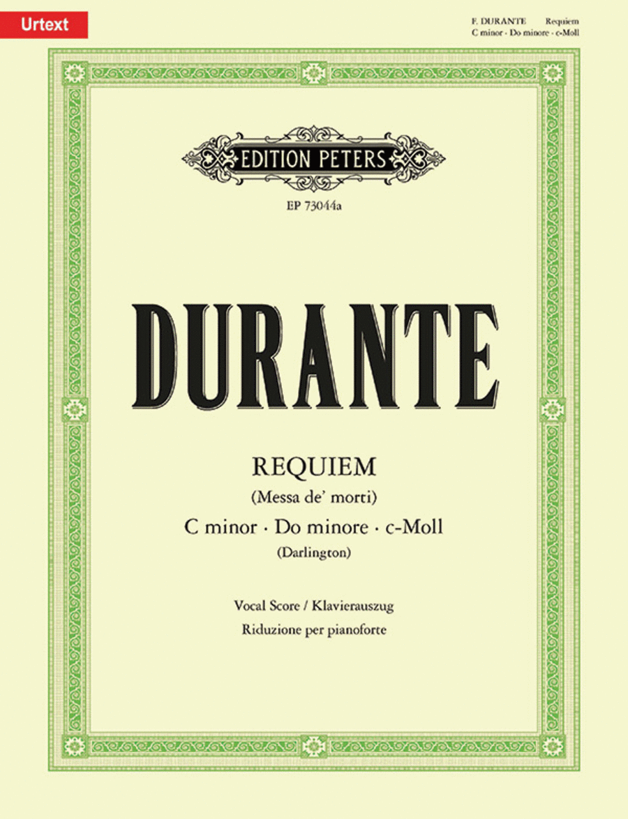 Requiem (Messa de' morti) in C minor (Vocal Score) SA scores gallery preview page 1
