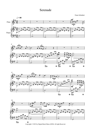 Book cover for Serenade - Franz Schubert (Flute + Piano)