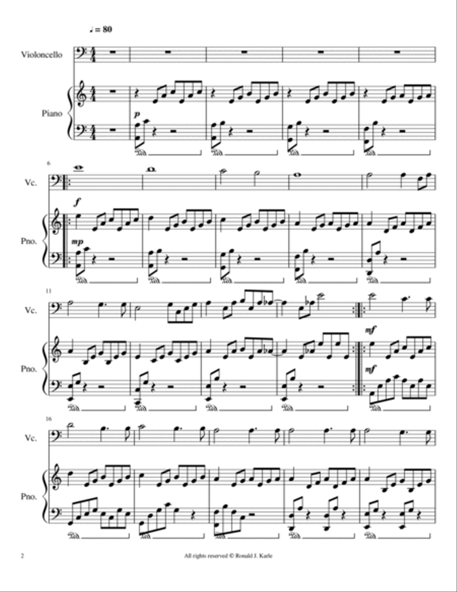 The Traveler Piano scores gallery preview page 2