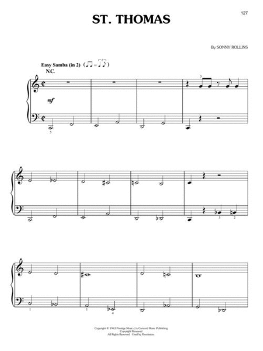 First 50 Jazz Classics You Should Play on Piano Easy Piano scores gallery preview page 7
