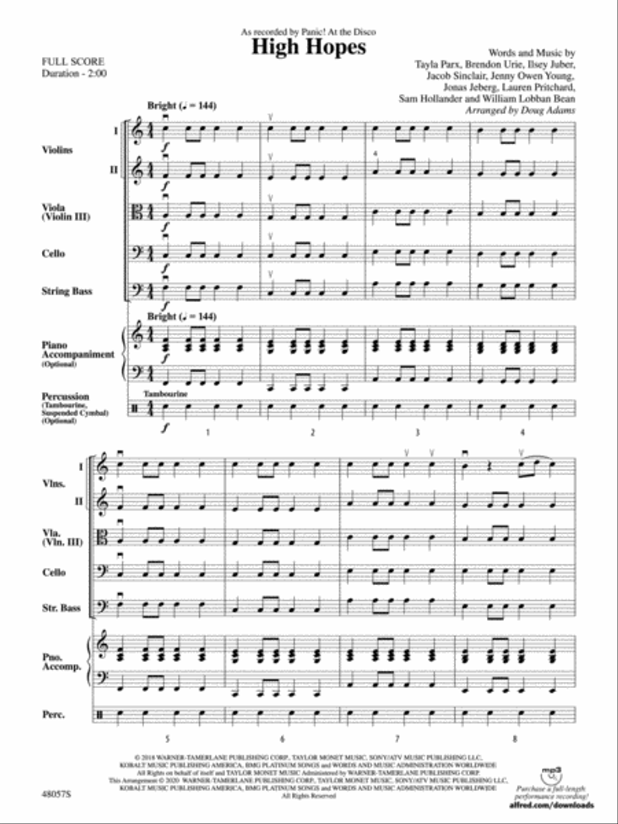 High Hopes: Score String Orchestra scores gallery preview page 3