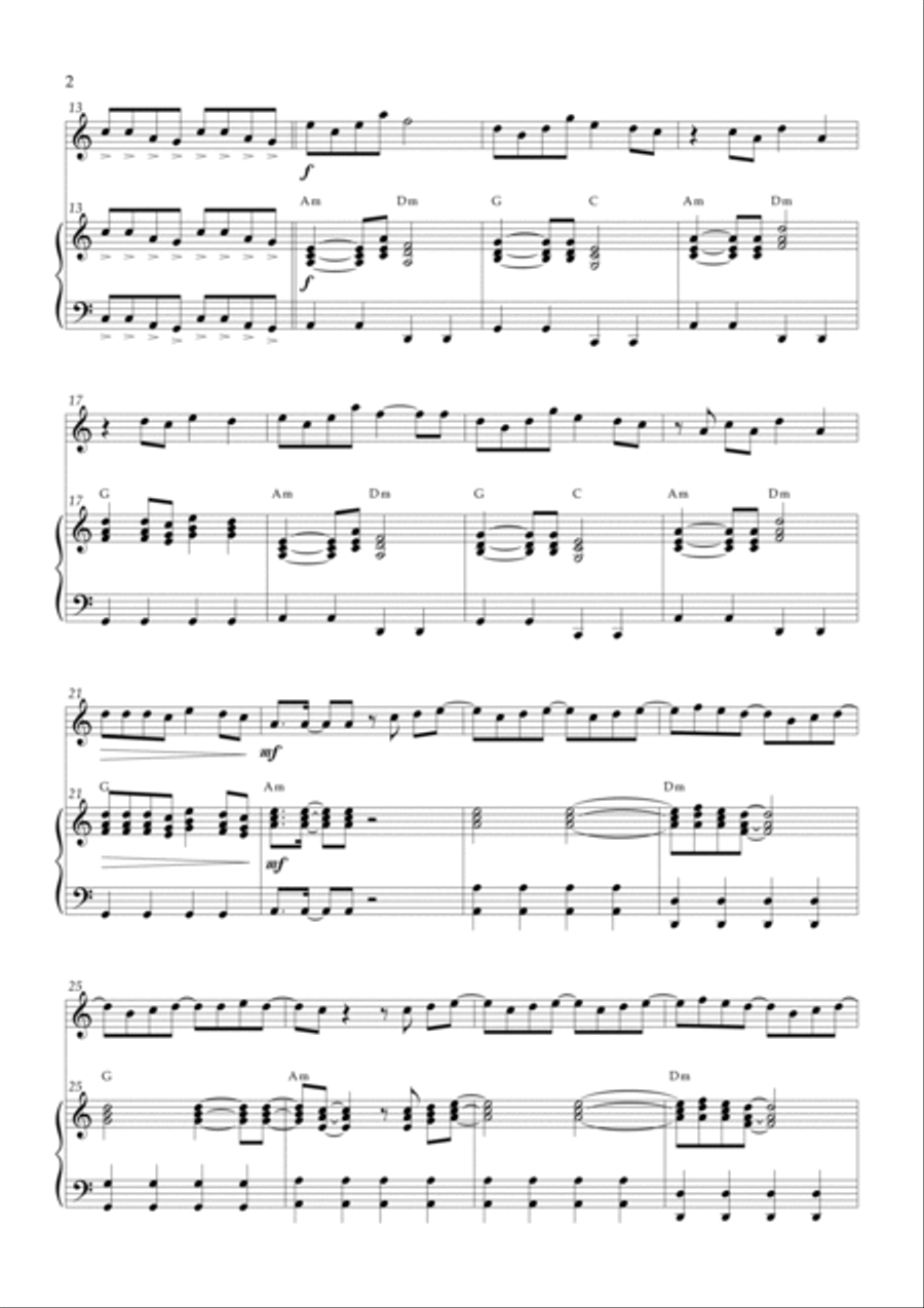 Barbie Girl Piano scores gallery preview page 2