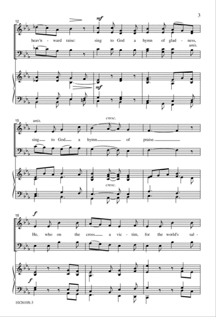 Alleluia, Alleluia Alleluia, Alleluia 4-Part scores gallery preview page 3