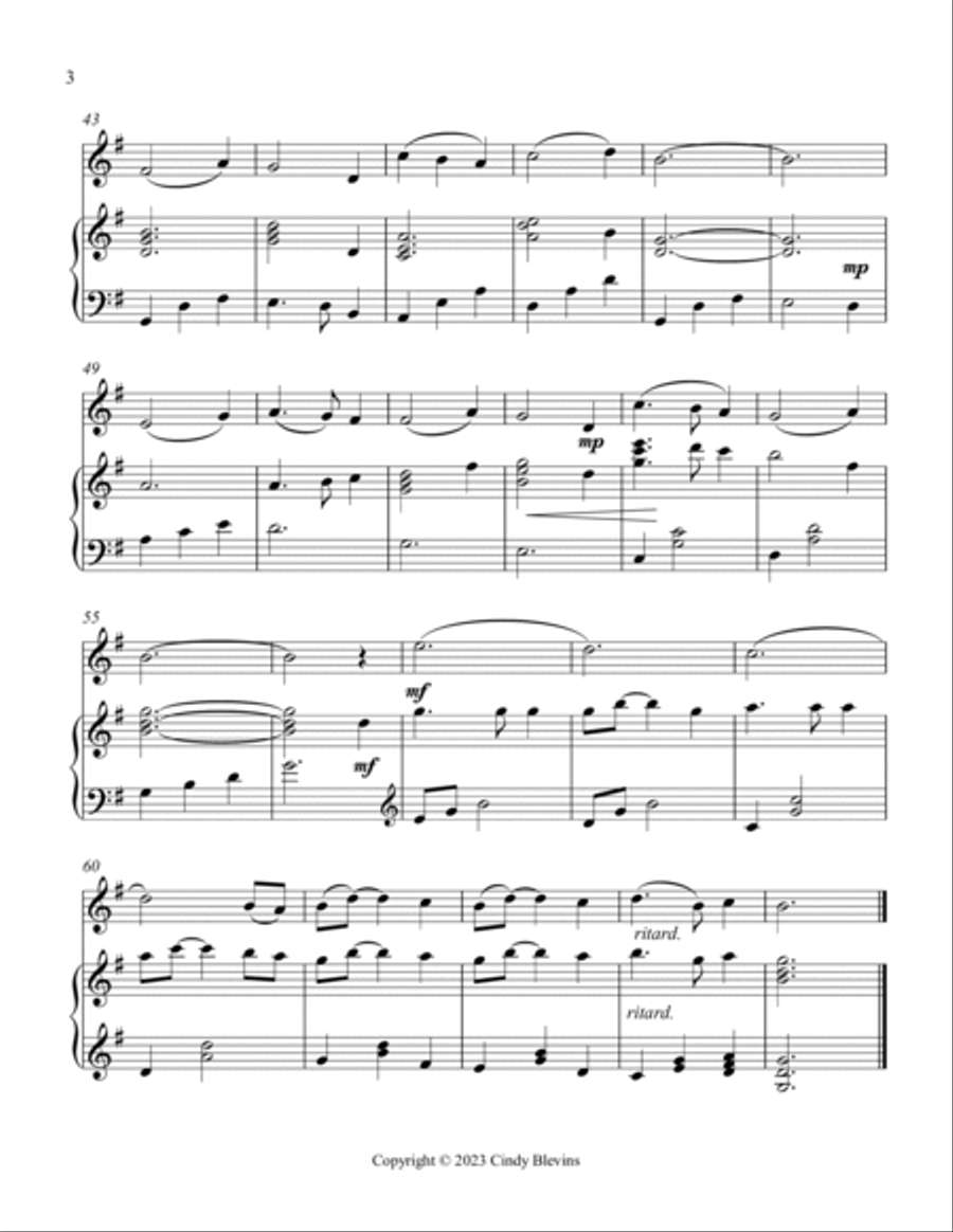 Cockles and Mussels, Piano and Tin Whistle (D) Piano scores gallery preview page 4