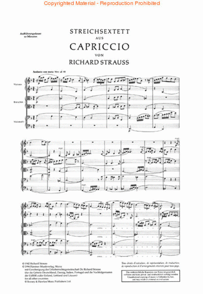 String Sextet (Capriccio) Op. 85