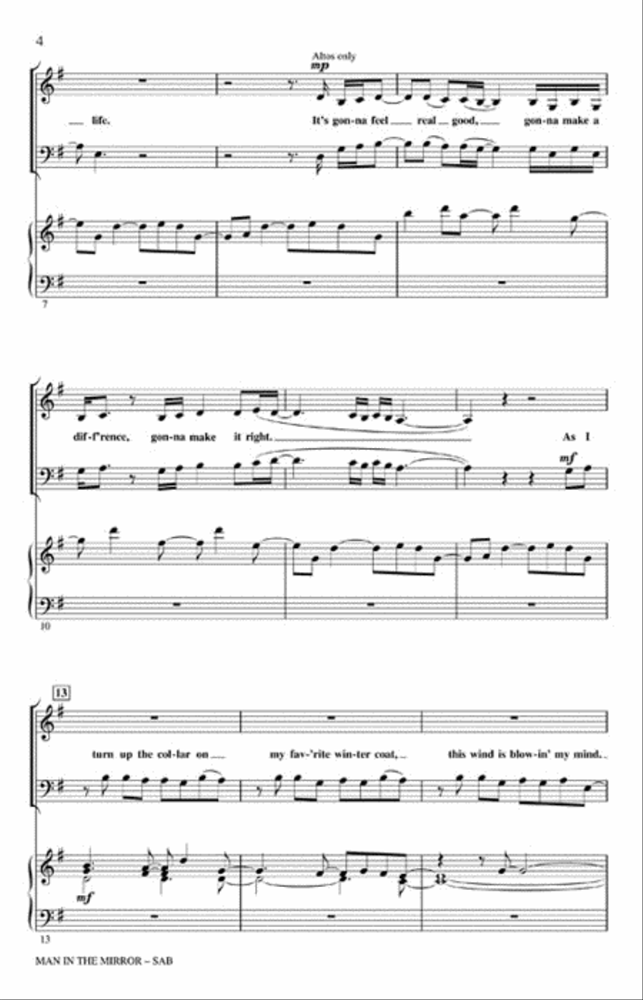 Man in the Mirror 3-Part scores gallery preview page 3