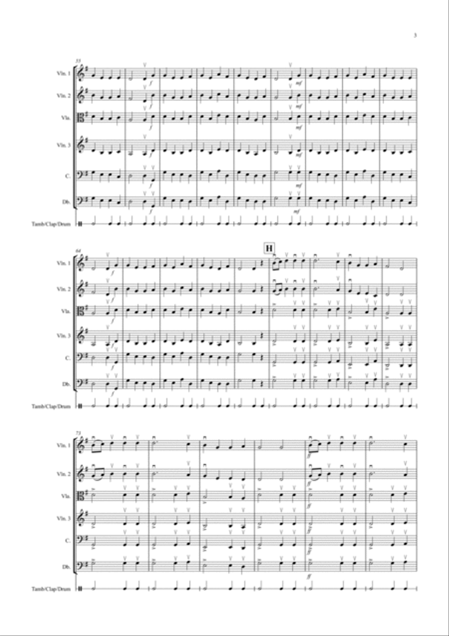 Basse Dance by Susato for String Orchestra String Orchestra scores gallery preview page 3