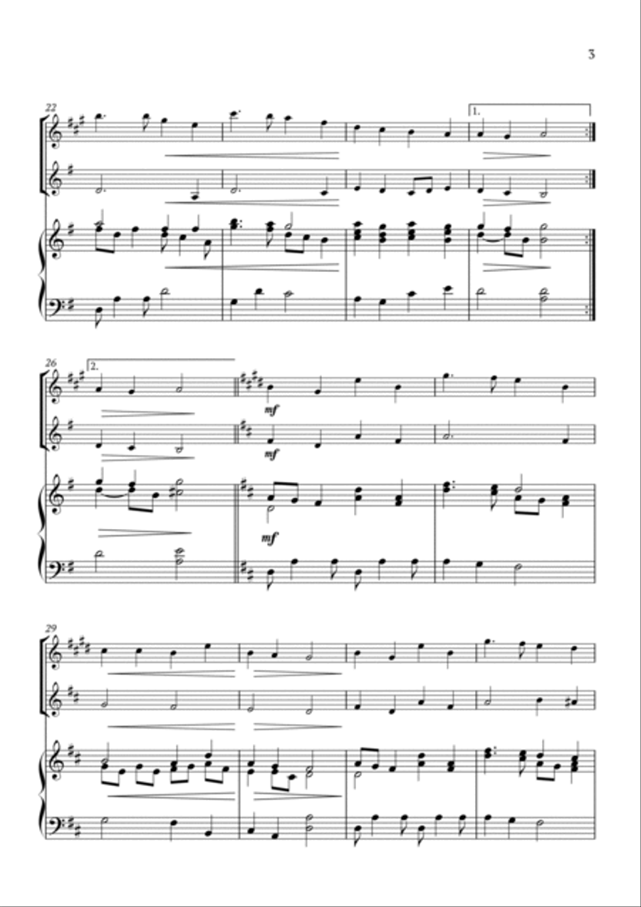 Angels From the Realms of Glory B-Flat Clarinet scores gallery preview page 3