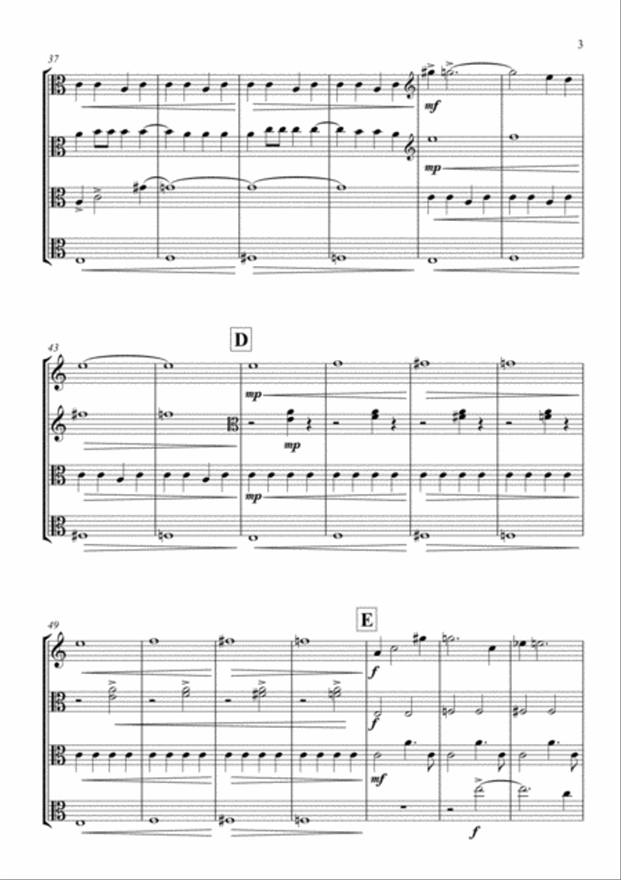 James Bond Theme String Quartet scores gallery preview page 5