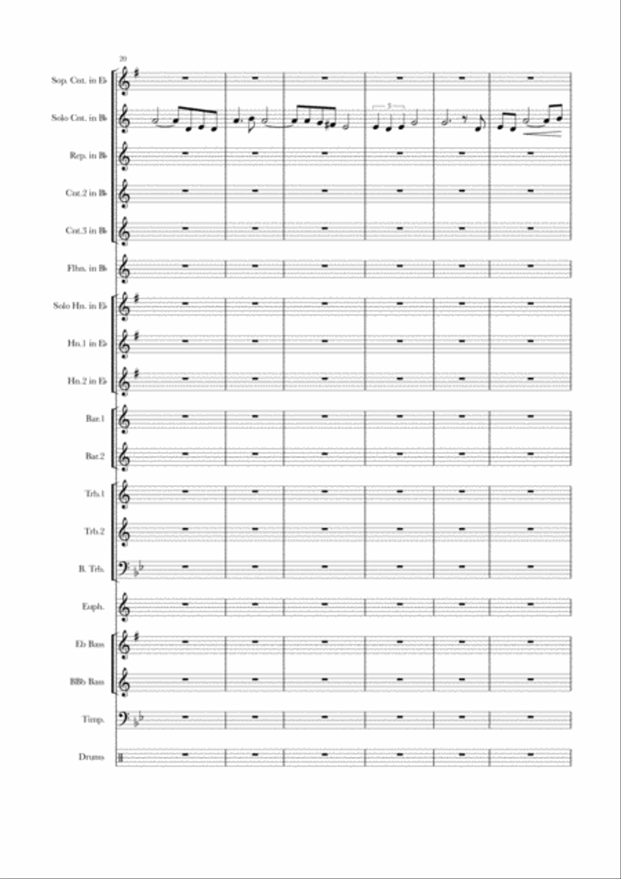 Weardale Dawn & Variations for Brass Band Brass Band scores gallery preview page 4