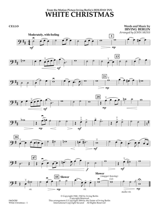 White Christmas (from Holiday Inn) (arr. John Moss) - Cello
