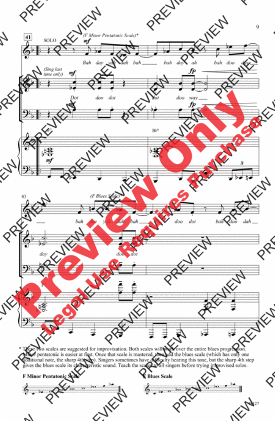 The Chorus Room Blues 3-Part scores gallery preview page 9