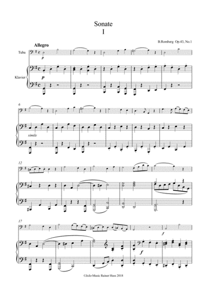 Bernhard Romberg, Sonata op. 43, G Major