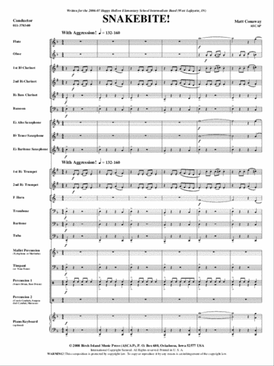 Snakebite! Concert Band scores gallery preview page 2
