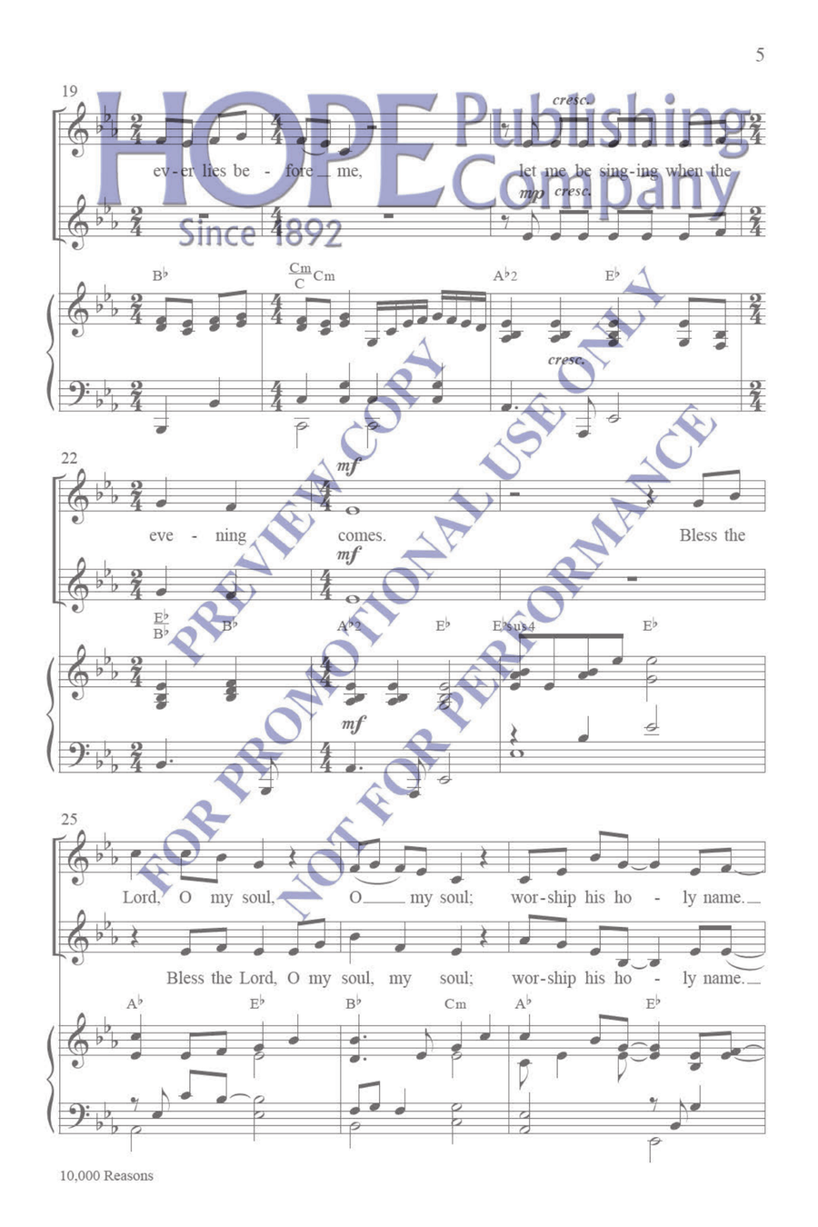 10,000 Reasons (Bless the Lord) SSA scores gallery preview page 6