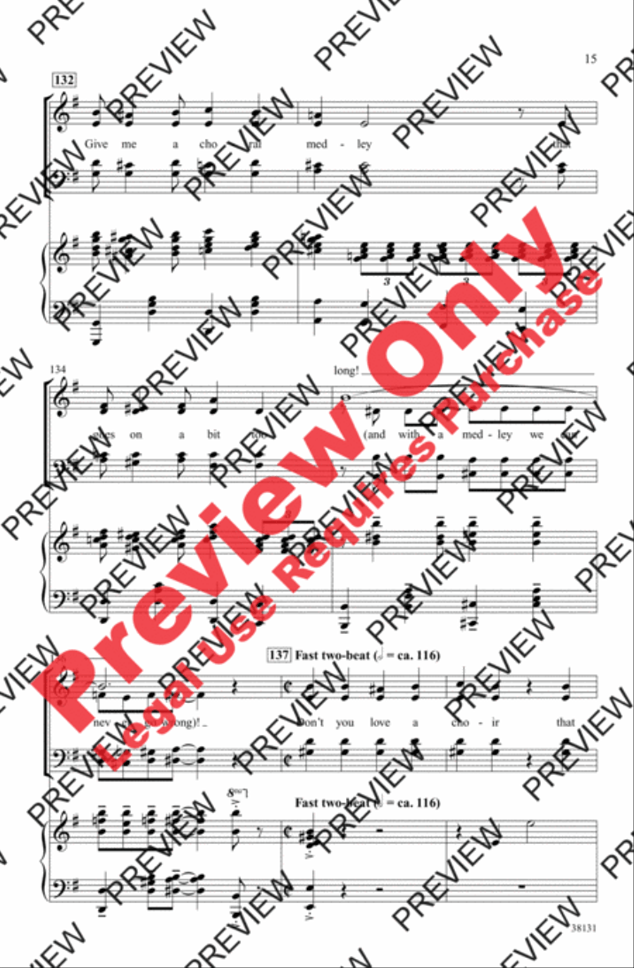 Give Me a Choral Medley! 4-Part scores gallery preview page 15