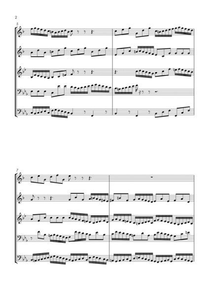 Brandenburg Concerto No.3, 2nd & 3rd movements - brass quintet image number null