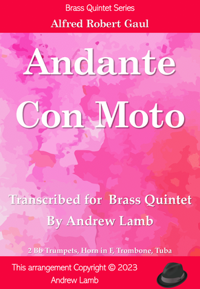 Book cover for Alfred Robert Gaul | Andante Con Moto (arr. for Brass Quintet)