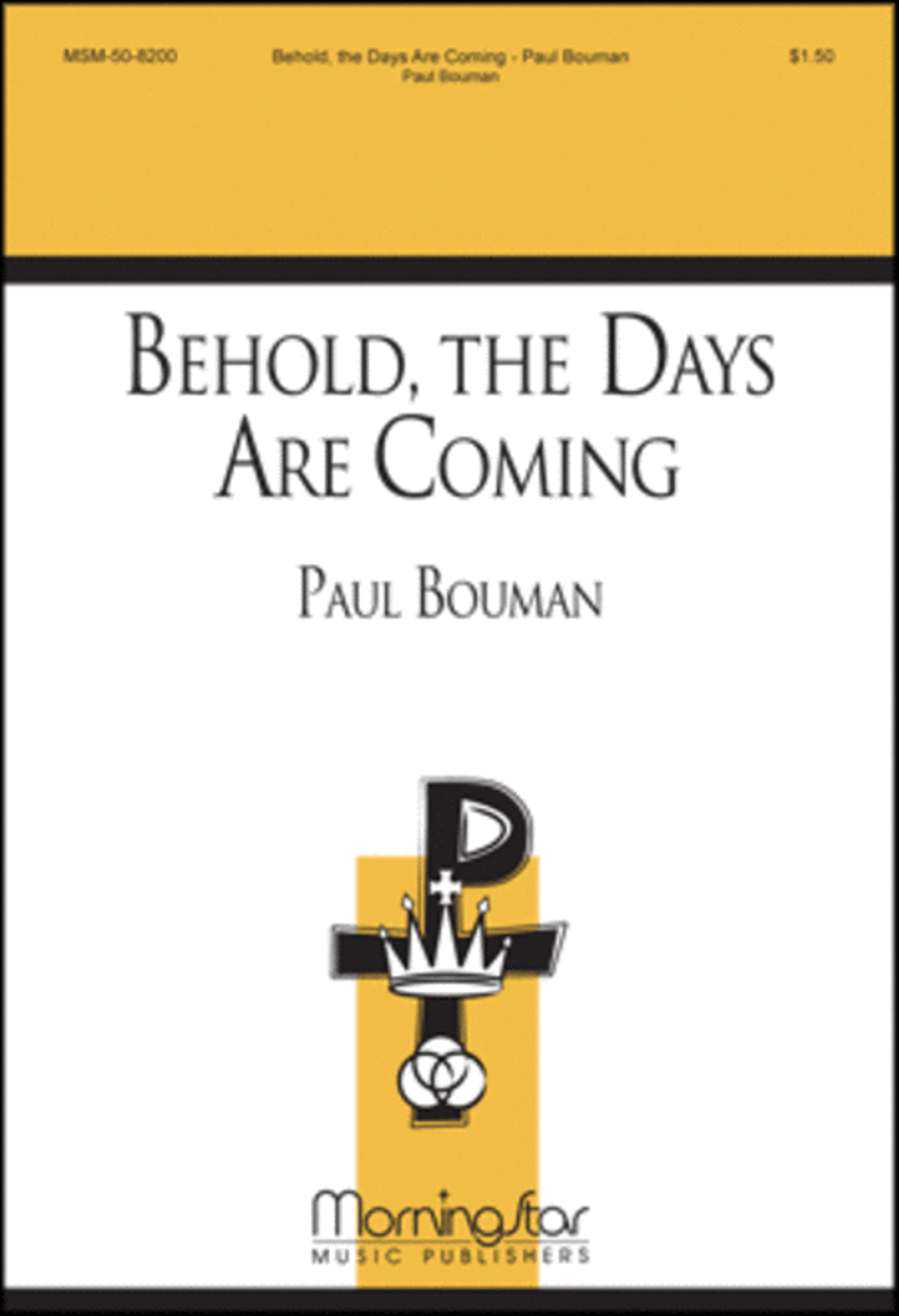 Behold, the Days Are Coming 4-Part scores gallery preview page 1