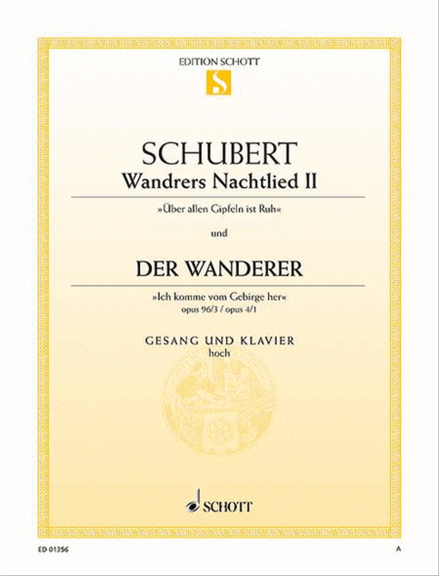 Wandrers Nachtlied II / Der Wanderer High Voice scores gallery preview page 1