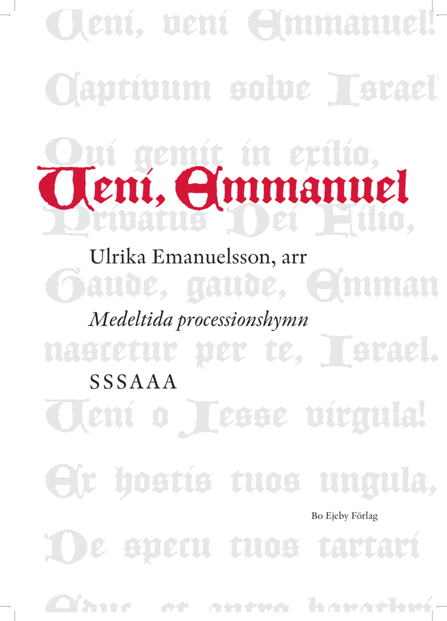 Veni, Emmanuel Women's Choir scores gallery preview page 1