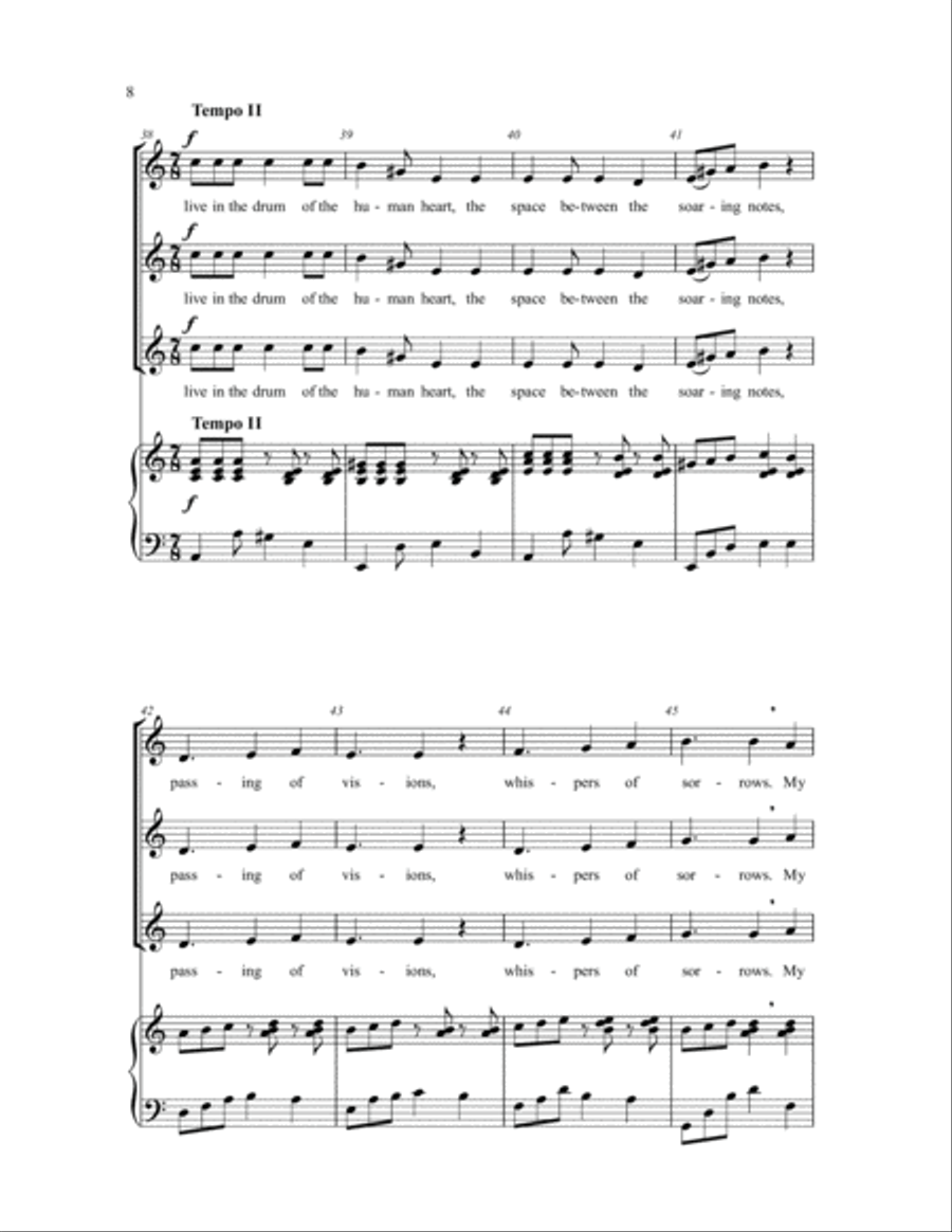 Born in a Song SSA scores gallery preview page 6