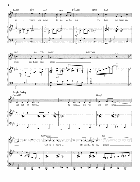 Get Out Of Town [Jazz version] (from Leave It To Me) (arr. Brent Edstrom)