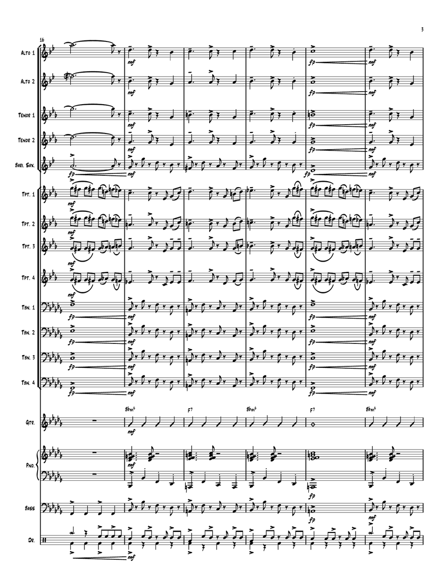 Swingin' Fur Elise - for Jazz Band Jazz Ensemble scores gallery preview page 4