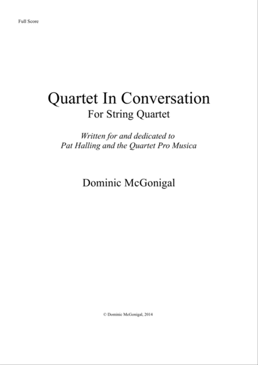 In Conversation (String Quartet) String Quartet scores gallery preview page 1