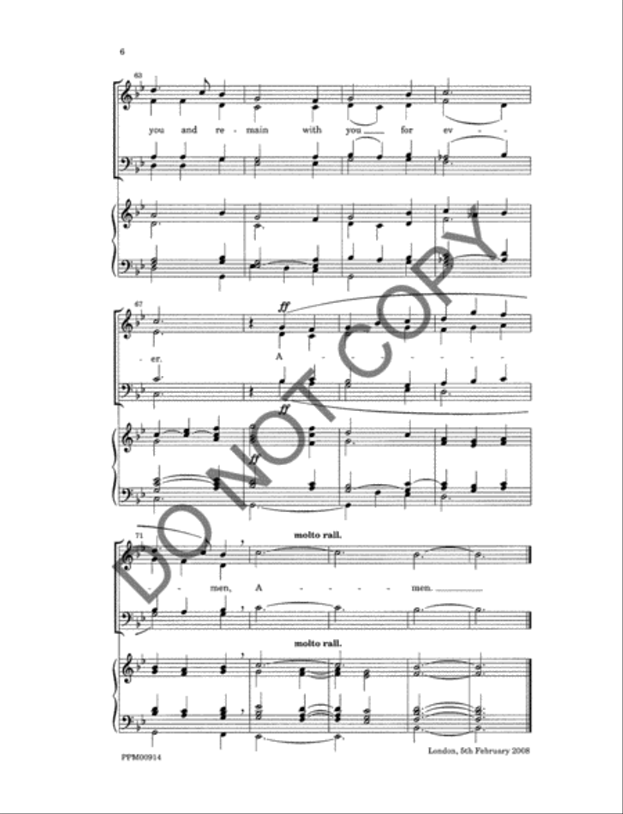 Go Forth Into the World In Peace 4-Part scores gallery preview page 7